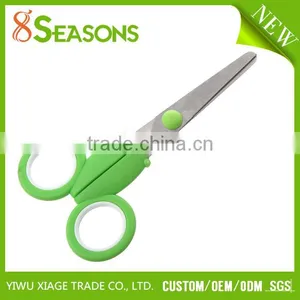 Home Office Green Stainless Steel ABS Students Children Safety Scissors thumbnail-1
