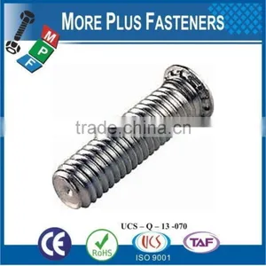 Made in Taiwan Stainless Steel Flush Head Non Flush Head Self Clinching Metric Threaded Stud thumbnail-1