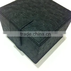 Fake Ostrich Leather Wooden Watch Box Jewelry Box With Pillow thumbnail-3
