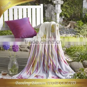 100%Polyester Microfiber Blanket Bedding Blanket HRM Double Ply Printed Blanket Luxury Wedding Set TV Blanket thumbnail-1