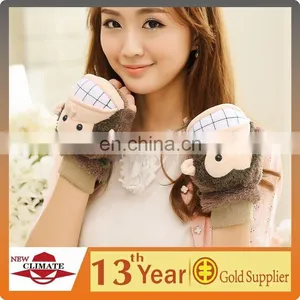 New Design Useful Colorful Warm Soft Women Animal Gloves the Factory thumbnail-1