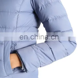Factory OEM Short Warm Padding Winter Jacket Women With Fur Hood thumbnail-6