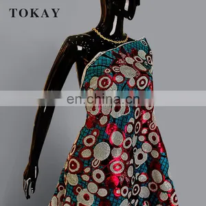 Beautiful Best Selling Wax Prints Fabric With Sequins thumbnail-1