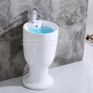 Ceramic Pedestal Wash Basin Sink Singapore thumbnail-1