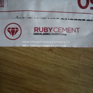 Price Polypropylene PP Laminated Plastic Valve Block Bottom Empty Cement Bag 50kg 25kg With Kraft Paper Inside Liner thumbnail-2