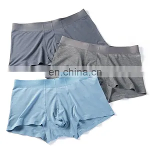 Men's Boxer Briefs Breathable Comfort No Ride-up Modal Spandex Mid-waist Seamless Underwear thumbnail-1