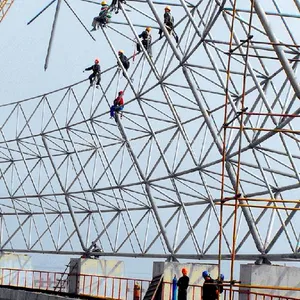Prefab Steel Structure Space Frame Light Steel Coal Storage Grid Steel Structure thumbnail-5