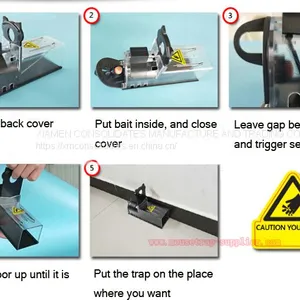 Reusable Plastic Rodent Rat Bait Station Tunnel Mouse Trap thumbnail-4