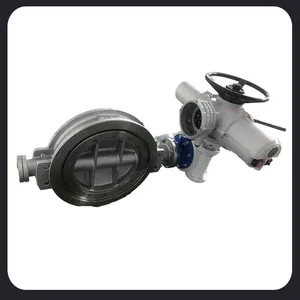 Electric Flow Valve for Cement Plant DN500 Electric Butterfly Valve Actuator thumbnail-4