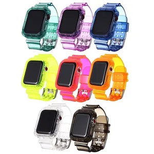 Clear Band Case for Apple Watch Series 5 4 3 2 1 Transparent for IWatch Strap 38 40 42 44mm Strap Bands thumbnail-1