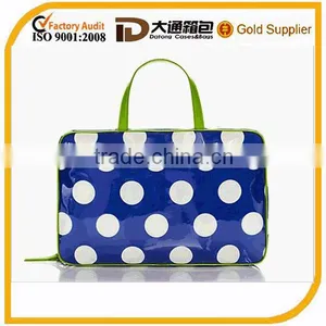 Cotton Twill Laminated Cotton Twill Trim Durable Nylon Zip Around Cosmetic Bag thumbnail-1