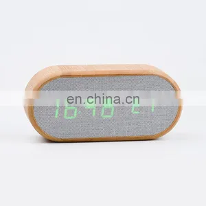 Creative Grandpa Men Mobile Bamboo Gift Table Small Digital Alarm Chime Clock Manufacturer for Living Room thumbnail-1
