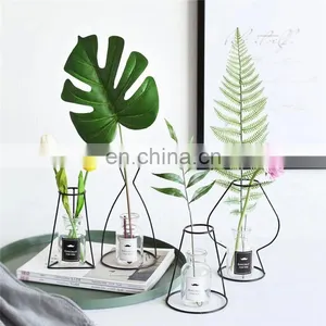 Retro Iron Line Table Flowers Vases Nordic Decoration Home Metal Plant Holder Nordic Styles Flower Vase Home Decor thumbnail-4