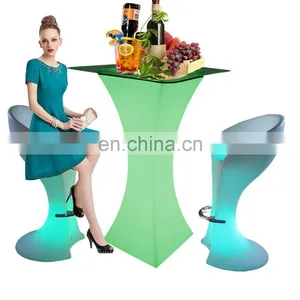 PE Led Bar Tables /Led PE Light Up Chair for Restaurant Discotheque Pub Used Glowing Bar Table thumbnail-5