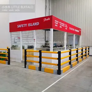 Flexible 3 Rail Rack End Barrier Customizable Dimensions Anti-collision Guardrails Crash Ground Barrier thumbnail-4