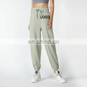 New Arrival Loose Casual Unisex Jogger Pants High Waist Cotton Running Exercise Wear Trousers Women Sports Cargo Jogger Pants thumbnail-1