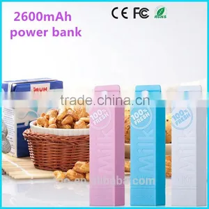 Custom Milk Portable Mobile Power Bank 2600mAh External Backup thumbnail-3