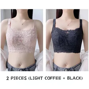 Hot Sale Women's Full Coverage Floral Lace Underwired Bra Plus Size Padded Comfort Bra thumbnail-4