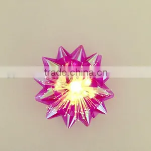 New Design! Green Printing Snowflake Christmas Gift Ribbon LED Star Bow/mesh Ribbon Star Bow thumbnail-6