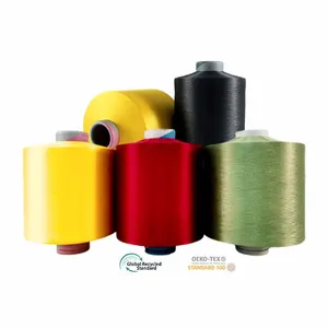 Fluorescence Yellow Polyester DTY 75D/36F 75D/72F Semi-Dull Full-Dull EN ISO 20471 thumbnail-1