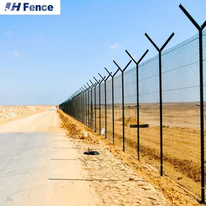 358 Anti Climb Metal Clear Vu Welded Wire Mesh Clear View Fence for Sale Airport Fencing Manufacturer Easily Assembled thumbnail-3