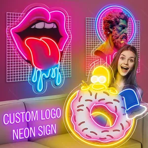 Acrylic Letters Logo Uv Neon Sign Custom Design Led Neon Light Up Sign For Business thumbnail-1