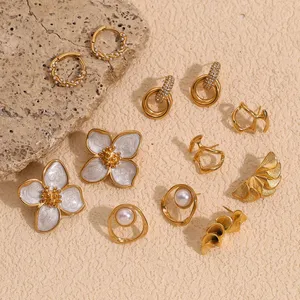 OEM Custom Stainless Steel Earrings Supplier Laser Engraved Polished Finish 500 Pcs Minimum thumbnail-3
