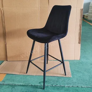 Cheap Bar Chair Furniture Kitchen Stools High Bar Chair Luxury Modern Safety Classic Leather Stools Chair Bar thumbnail-2