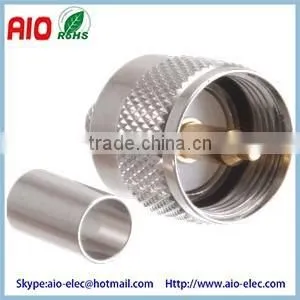 UHF Male Crimp Connector PL259 - RG58, RG141 & LMR-195 Part 2 Piece - Male Crimp Connector thumbnail-1