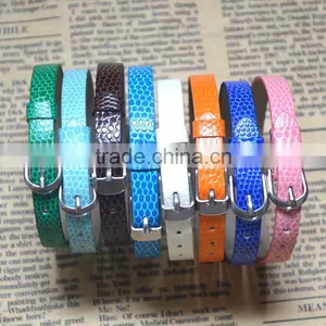 Supply 8MM Snakeskin Classic Hot Sale DIY PU Leather Bracelets thumbnail-1