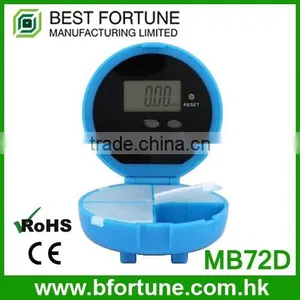 MB72D_BL LCD Display Light Blue Alarm Colorful Digital Alarm Pill Box With Timer thumbnail-1
