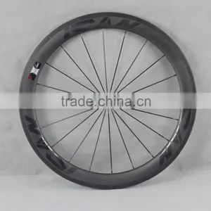 700c Ican Carbon Fiber Bike Wheels 56mm Clincher Road Bicycle Wheel With Glossy Logos W56C thumbnail-3
