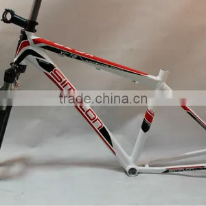 OEM Alloy Mountain Bike Frame XC-78 Red+White MADE IN CHINA thumbnail-1