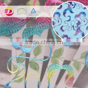 Nylon Polyester Cheap Border Printing Dress Lace Tulle Fabric thumbnail-3
