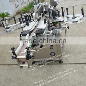 PLC Controlled Automatic Adhesive Sticker Flat Bottle Labeling Machine With CE thumbnail-5
