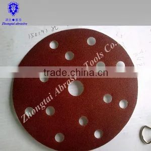 7" Sanding Disc With RED Aluminum Oxide thumbnail-3