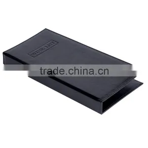 Black High Quality Leather Wine List Folder Menu Cover for Resturant thumbnail-5
