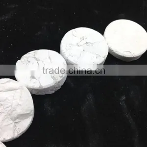 Wholesale Price Natural Stone Rough White Howlite ,White Turquoise Coin Beads thumbnail-3