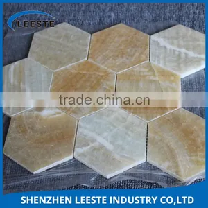 Most Selling Products Honey Marble Onyx Material Wholesale Mosaic Tiles thumbnail-1