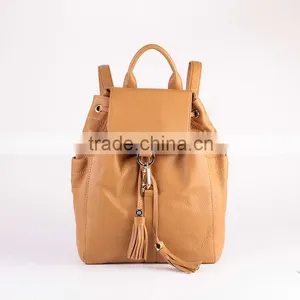 4313 Leisure Style PU Material Apricot Color Women Fashion Backpack Manufacturers China thumbnail-2