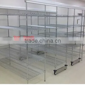 Hospital Mobile Storage Chrome Wire Shelving Compactors thumbnail-1