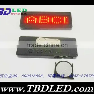(Direct Manufacter)Led Scrolling Message Card for Hotel Worker Use ,waiters Led Name Badge,Programmable LED Scrolling Name Tag thumbnail-1