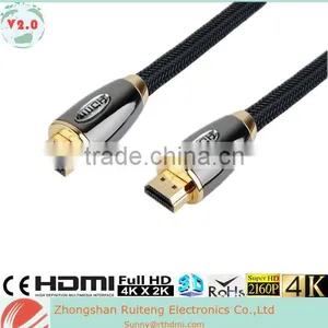 V2.0 Black HDMI Cable With Ethernet and Gold Connector Support 3D and 4K From 0.5-40m thumbnail-4