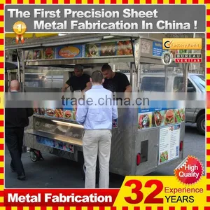 Customized Made Stainless Steel Street Mobile Food Cart Trailer for Sale Quality Choice thumbnail-1