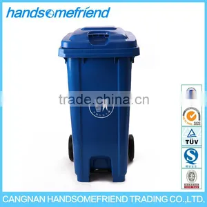 240 Liter Outdoor Foot Pedal Trash Can,Mobile Garbage Can,with Wheels Dustbin thumbnail-1