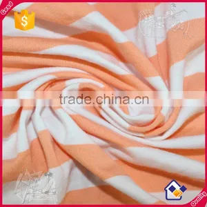 Free Hand Feel Sample 95% Cotton 5% Spandex Fabrics Whole Sale Stripe Farbic for Women Clothing thumbnail-3
