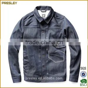 2016 New Arrival Bulk Plain Cotton Washing Fashion Men Denim Jacket thumbnail-4