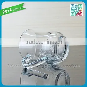 Glass Coffee Cup Clear Coffee Cup With Lid thumbnail-1