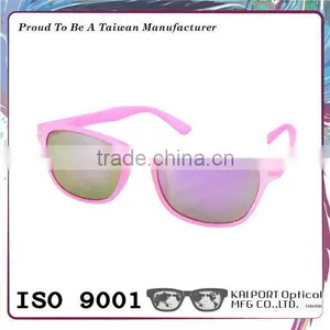 Attractively UV400 Protect Neon Color Design Rubber Mirror Sun Glasses thumbnail-3
