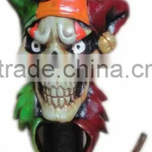 Figurine Shaped Hand Crafted Smoking Pipes - Clown Skull thumbnail-1